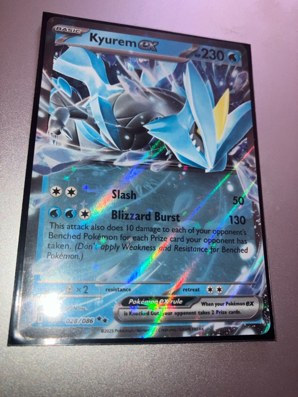Kyurem ex Holo Pokemon Card